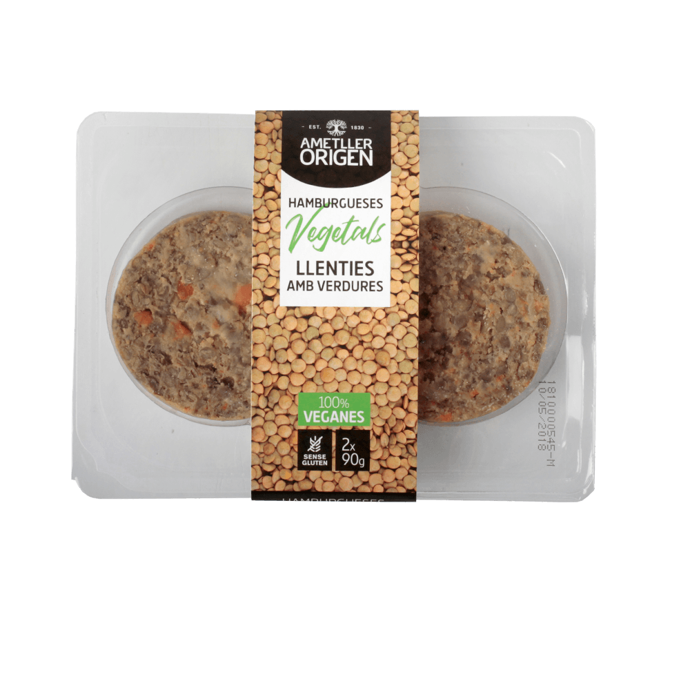 Hamburguesa de llenties Ametller Origen 180g