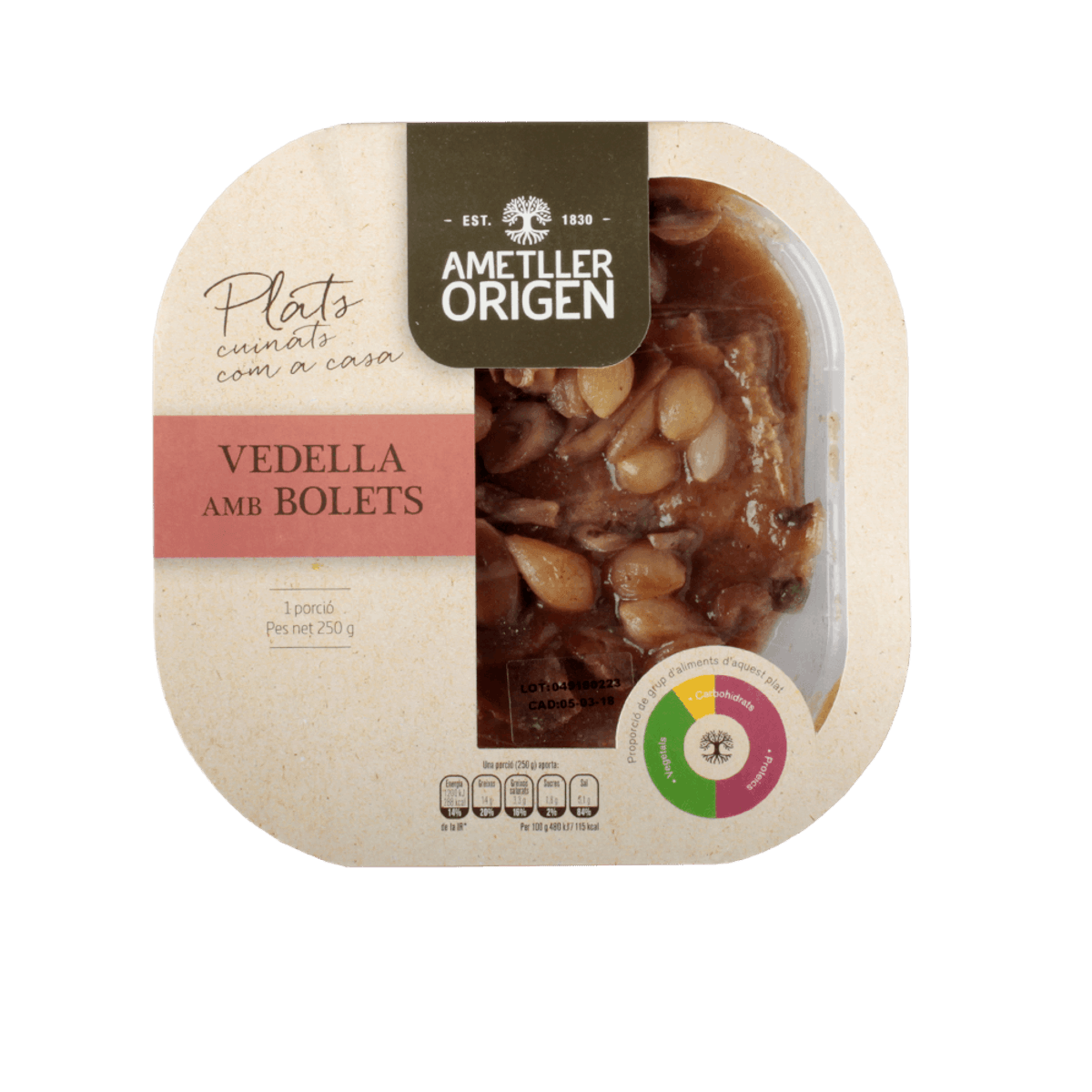 Vedella Amb Bolets Ametller Origen 250g Ametllerorigen Ametller Origen Reservas 