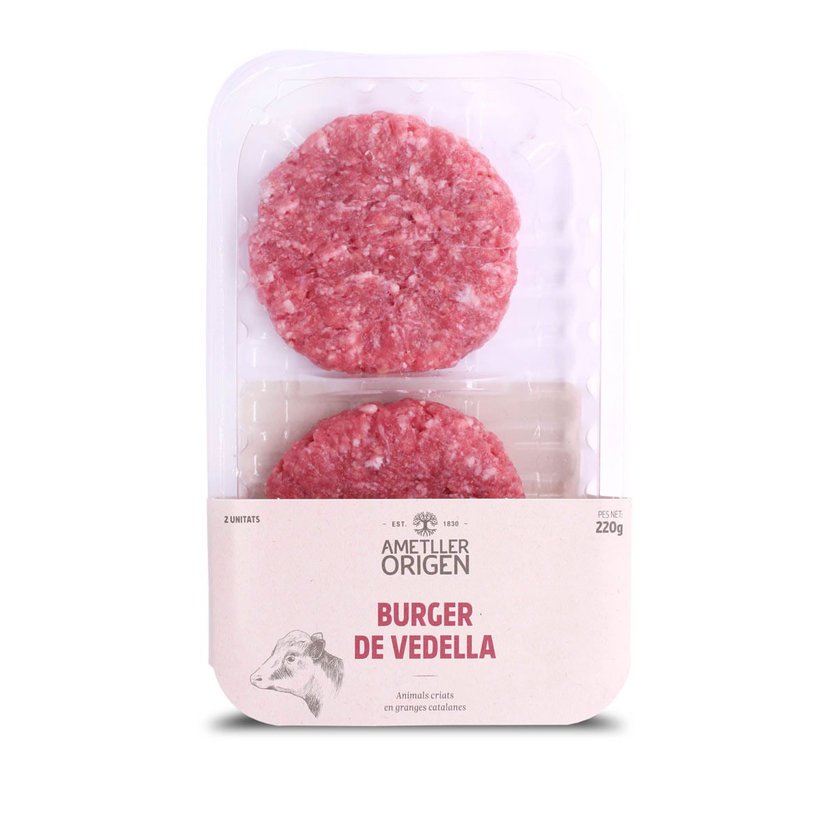 Burger de vedella AO 220g 2u