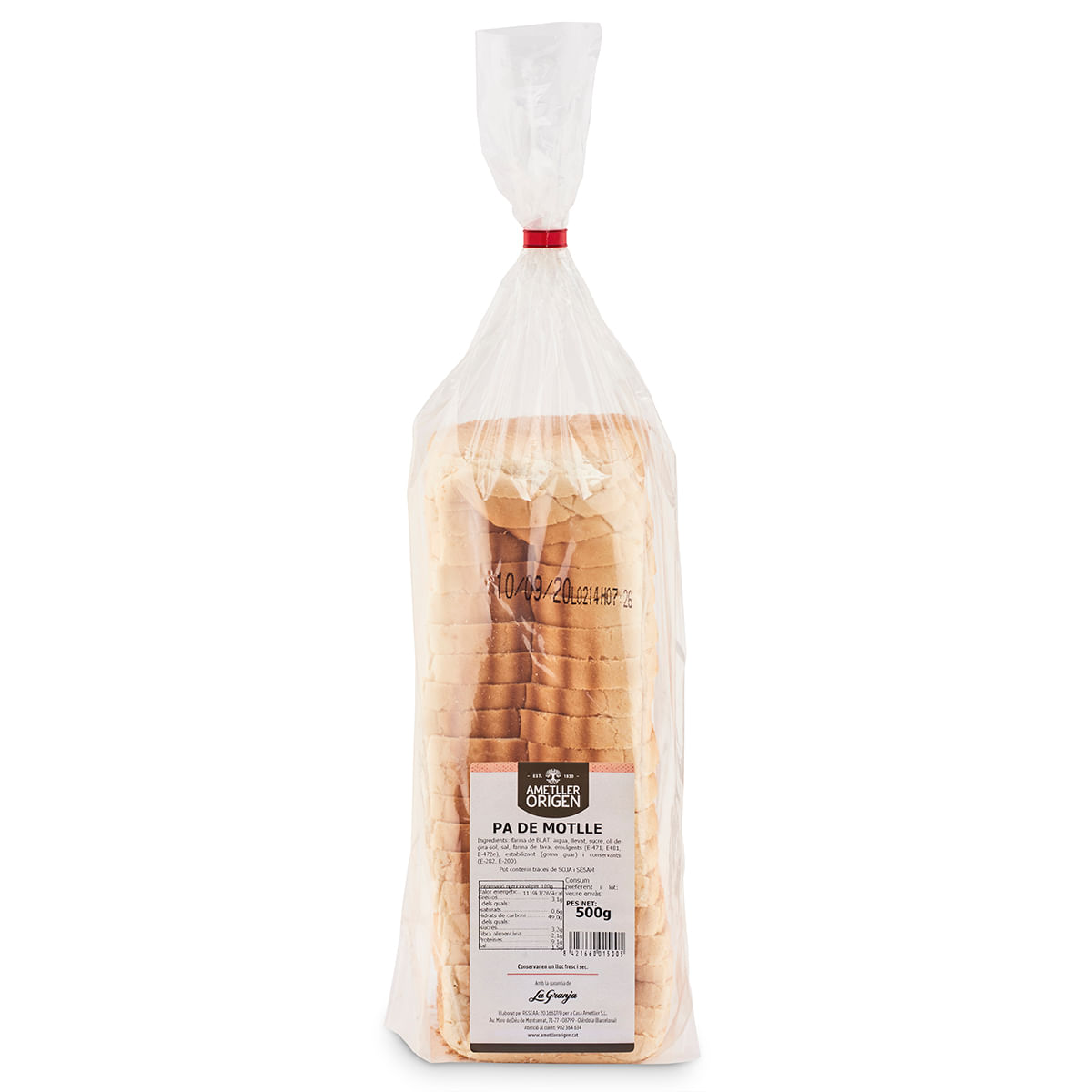 Pa de motlle blanc Ametller Origen 500g