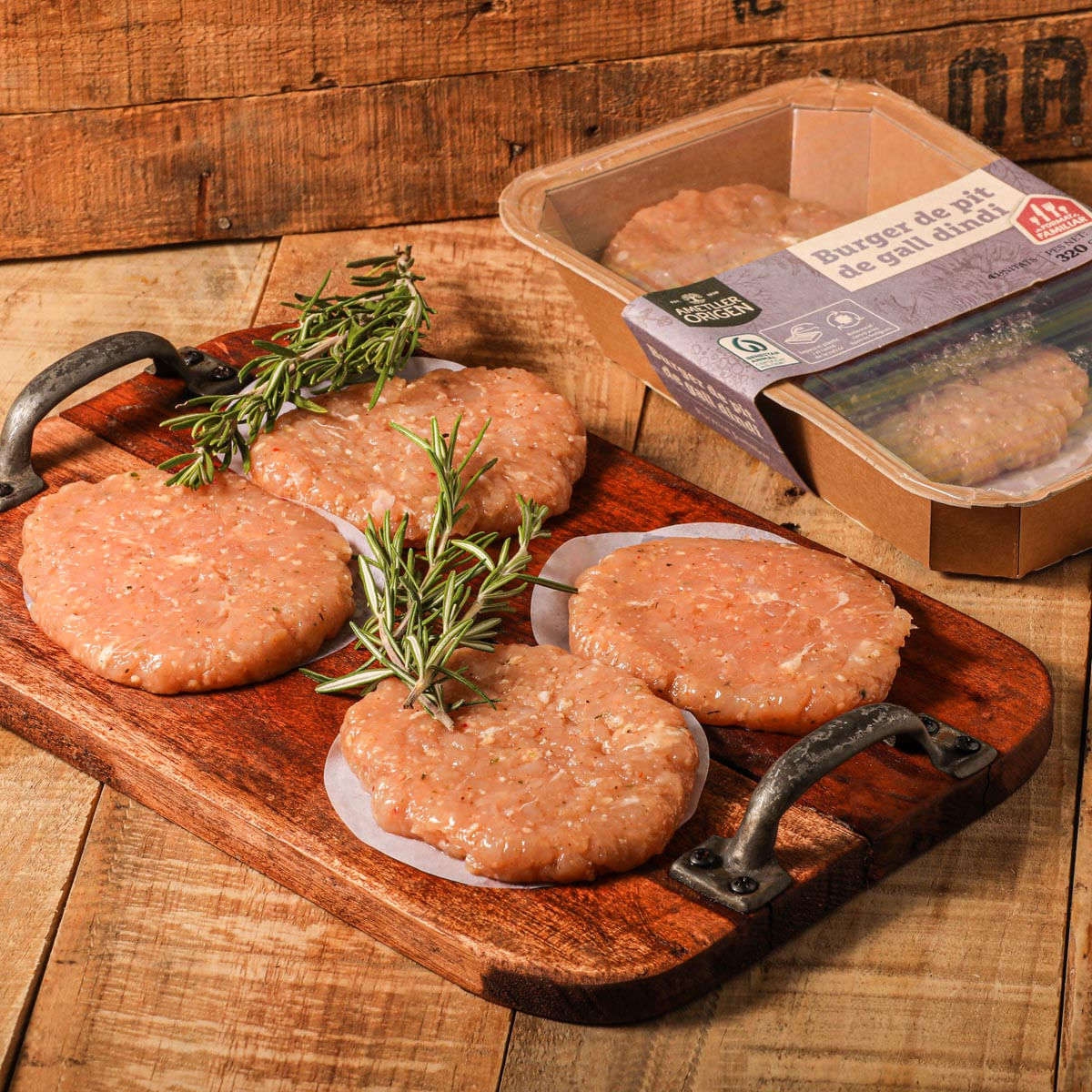 Burger gall dindi Ametller Origen 320g