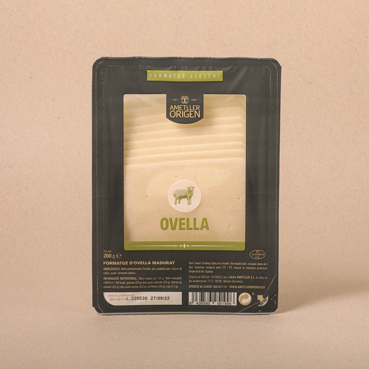 Ovella Llescat Ametller Origen 200g