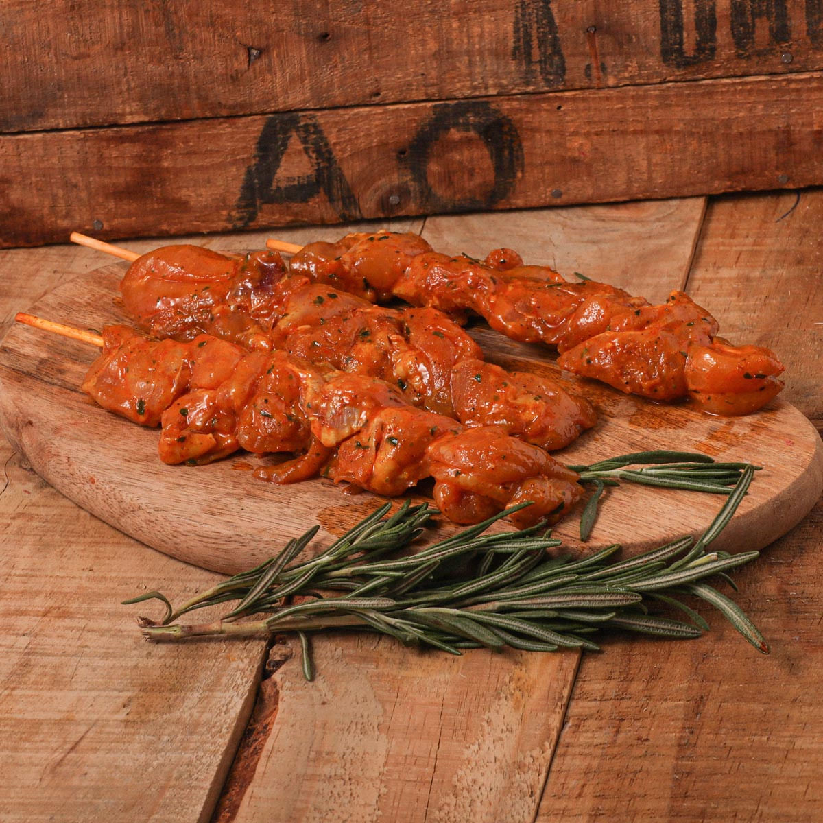 Broqueta de pollastre al curry - 3u.