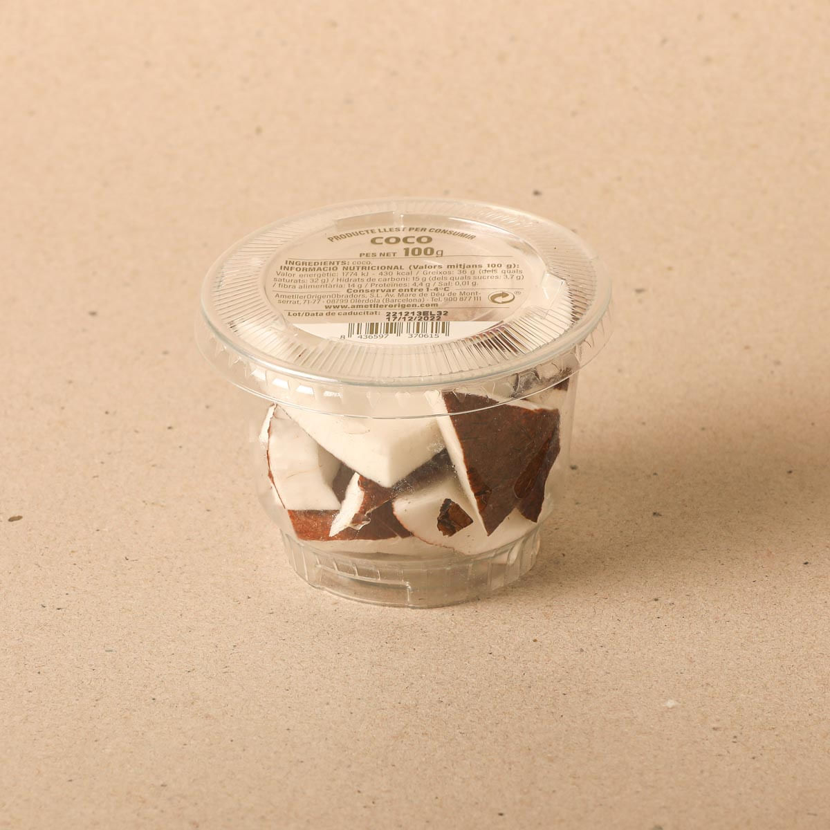 Coco Cortado -vaso AO 100g