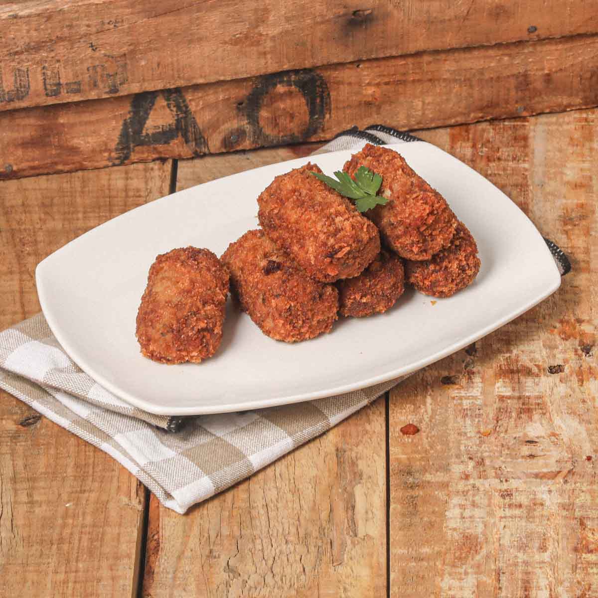 Croqueta fregida de carn rostida Nandu Jubany