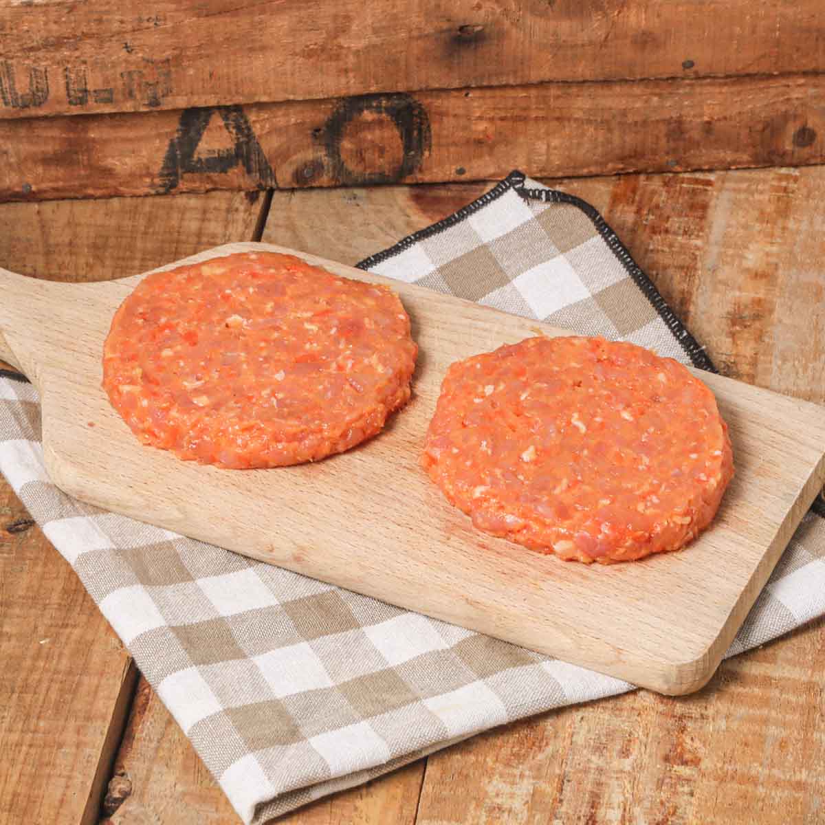 Hamburguesa de pollastre amb pastanaga Ametller Origen - 2u.