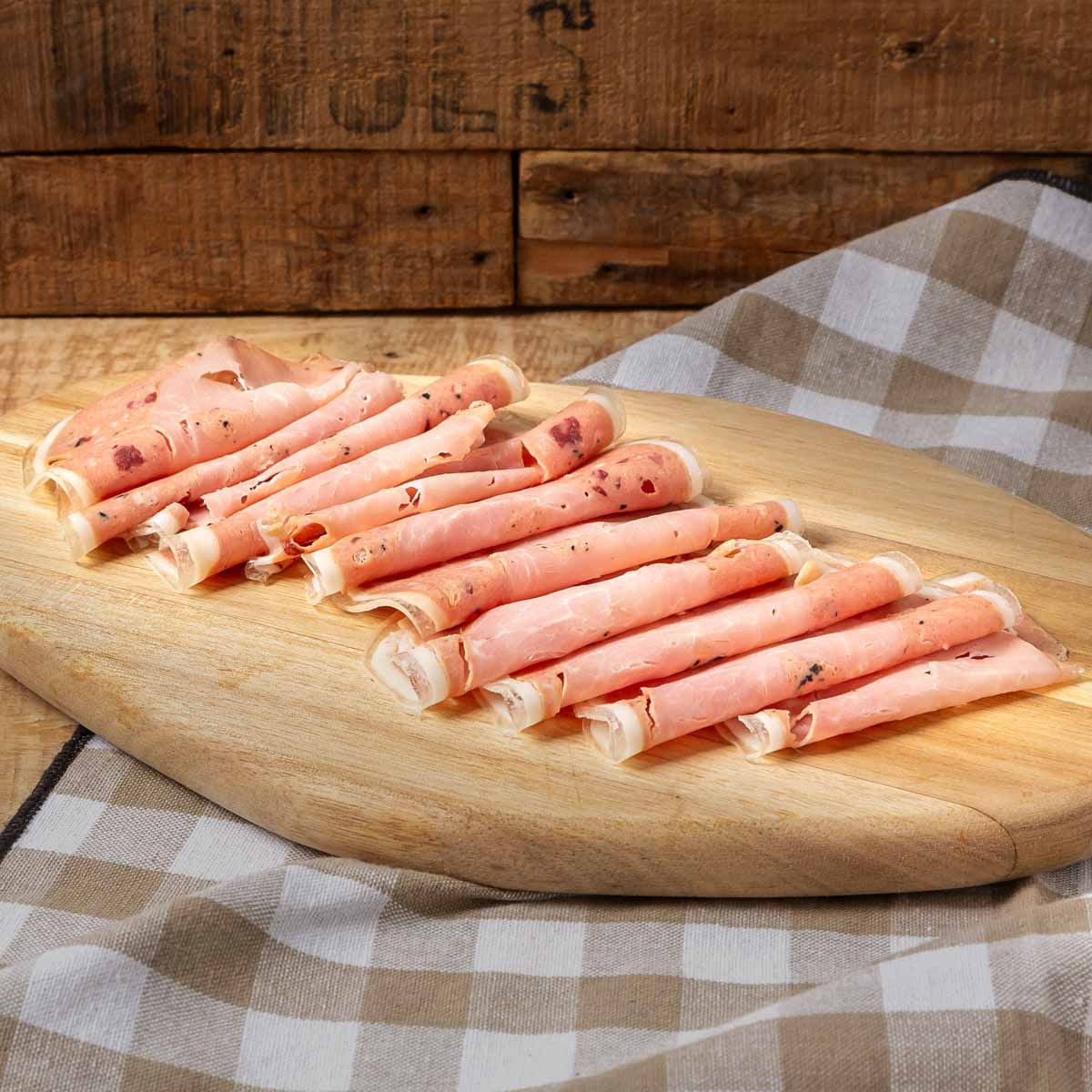 Filet farcit de tòfona,poma, bacó i botifarra