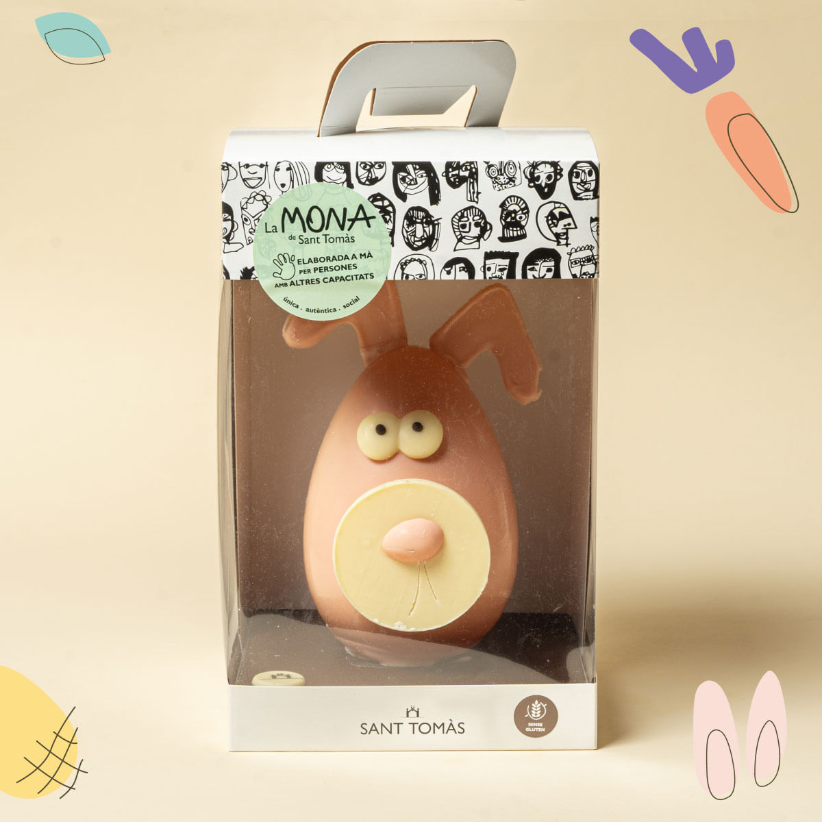 Figura de pasqua de conill de xocolata Sant Tomàs 330g